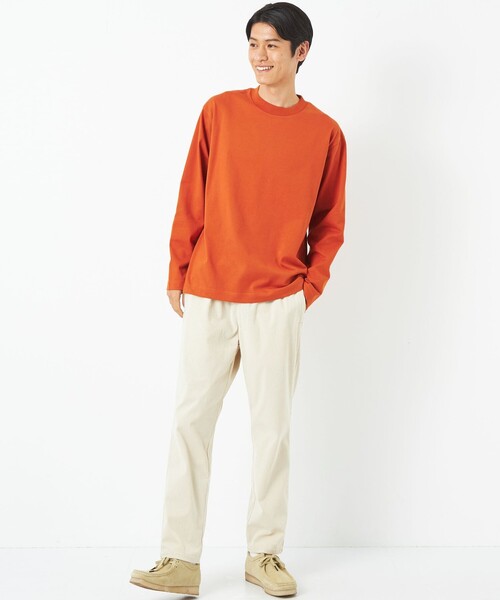 green label relaxing（グリーンレーベルリラクシング）の「スヴィン ミラノ ワイドカラー カットソー（Tシャツ/カットソー・メンズ・オレンジ/ダークグリーン/ブラック/ライトグレー・S/XL/L/M）」の10枚目の写真