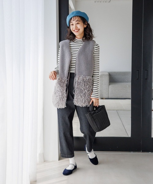 niko and...（ニコアンド）の「オリジナルカラーベレー帽（ハンチング/ベレー帽・レディース・ブルー/オフホワイト/ブラック/オレンジ/モカ・FREE）」の11枚目の写真