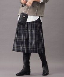 J.PRESS Ladies（J.プレス レディス）の「【洗える】2/2綾 メモリーチェック タック スカート（スカート）」