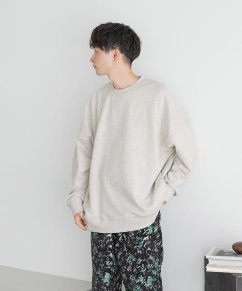 LOWRYS FARM（ローリーズファーム）の「ドルマンウラケクルー　976683（スウェット・メンズ・スミクロ/アイボリー/ピンク・LARGE/MEDIUM）」の2枚目の写真