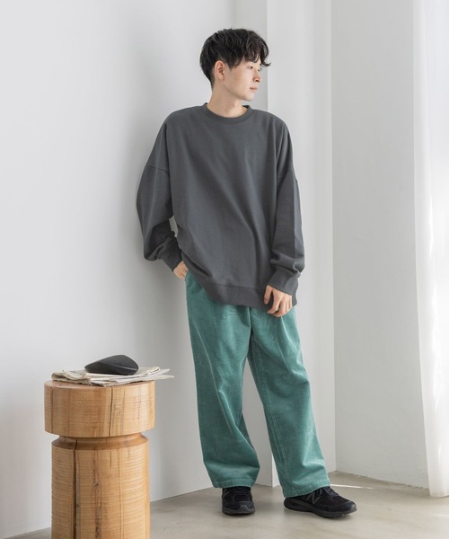 LOWRYS FARM（ローリーズファーム）の「ドルマンウラケクルー　976683（スウェット・メンズ・スミクロ/アイボリー/ピンク・LARGE/MEDIUM）」の8枚目の写真