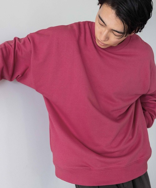 LOWRYS FARM（ローリーズファーム）の「ドルマンウラケクルー　976683（スウェット・メンズ・スミクロ/アイボリー/ピンク・LARGE/MEDIUM）」の17枚目の写真