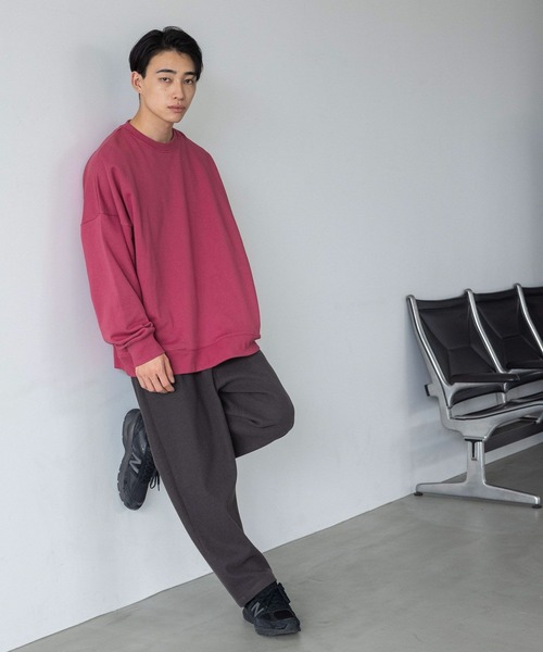 LOWRYS FARM（ローリーズファーム）の「ドルマンウラケクルー　976683（スウェット・メンズ・スミクロ/アイボリー/ピンク・LARGE/MEDIUM）」の20枚目の写真