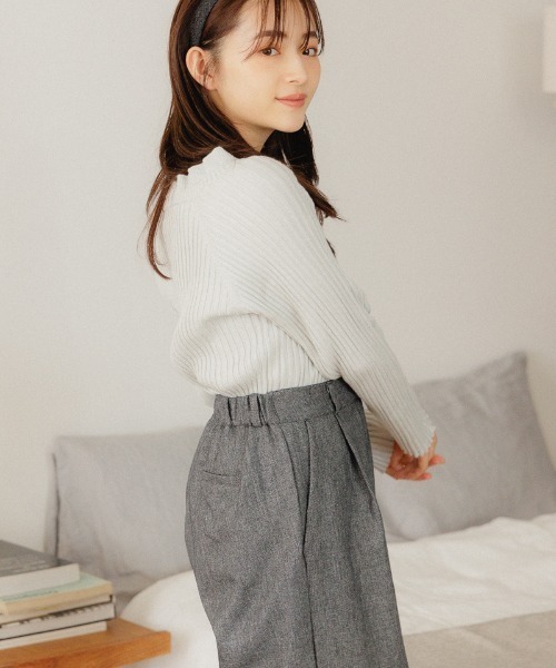 flower(フラワー)の「スパークルリブニット3(ニット/セーター・レディース・ブルー/ブラウン/ベージュ・FREE)」の18枚目の写真