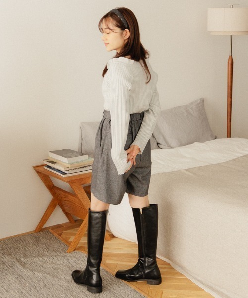 flower(フラワー)の「スパークルリブニット3(ニット/セーター・レディース・ブルー/ブラウン/ベージュ・FREE)」の20枚目の写真