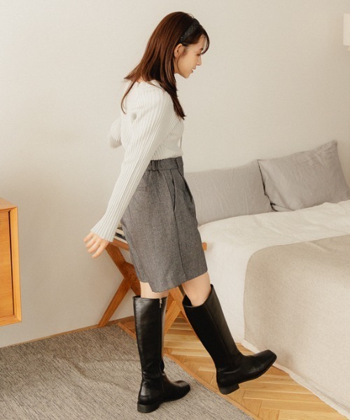 flower(フラワー)の「スパークルリブニット3(ニット/セーター・レディース・ブルー/ブラウン/ベージュ・FREE)」の21枚目の写真