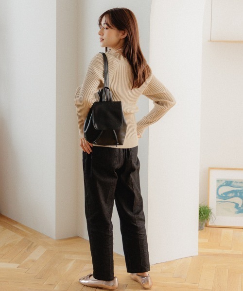 flower(フラワー)の「スパークルリブニット3(ニット/セーター・レディース・ブルー/ブラウン/ベージュ・FREE)」の7枚目の写真