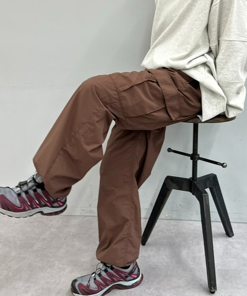 CIAOPANIC TYPY（チャオパニックティピー）の「■【ユニセックス】コットンナイロンダンプカーゴパンツ（カーゴパンツ・メンズ・モカ/ブラック・MEDIUM/LARGE）」の5枚目の写真