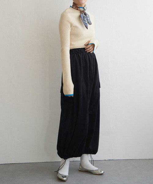 VENCEEXCHANGE(ヴァンスエクスチェンジ)の「ハイゲージリブ配色プルオーバー(ニット/セーター・レディース・ブラック/その他2/オフホワイト/グレー・FREE)」の21枚目の写真