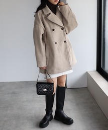 r. | 2way スタンドカラーPコート(ピーコート)