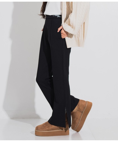 ANAP GｉRL（アナップガール）の「センタータックセミフレアパンツ（その他パンツ・キッズ・モスグリーン/ブラック/ブラウン・S/XS/M）」の17枚目の写真