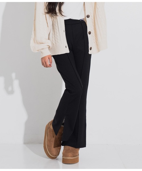 ANAP GｉRL（アナップガール）の「センタータックセミフレアパンツ（その他パンツ・キッズ・モスグリーン/ブラック/ブラウン・S/XS/M）」の16枚目の写真