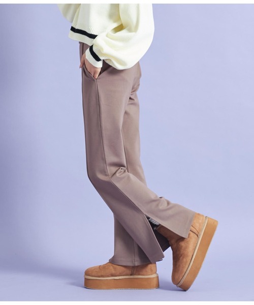 ANAP GｉRL（アナップガール）の「センタータックセミフレアパンツ（その他パンツ・キッズ・モスグリーン/ブラック/ブラウン・S/XS/M）」の10枚目の写真