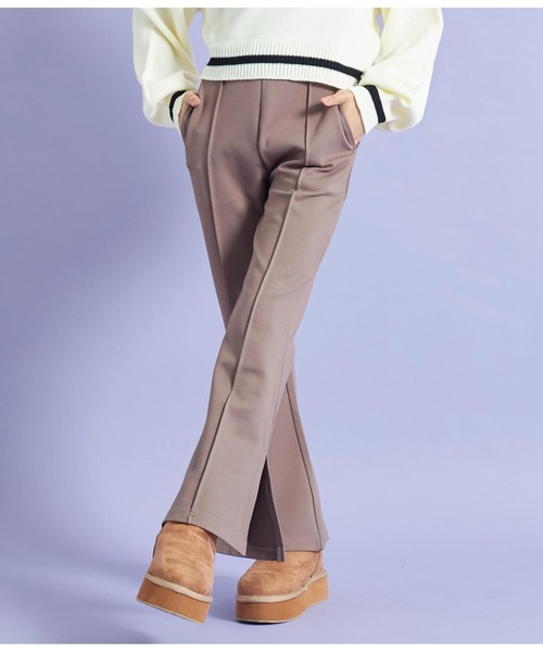 ANAP GｉRL（アナップガール）の「センタータックセミフレアパンツ（その他パンツ・キッズ・モスグリーン/ブラック/ブラウン・S/XS/M）」の12枚目の写真