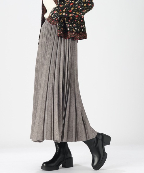 niko and...（ニコアンド）の「ウールライクプリーツスカート（スカート・レディース・チャコール/アイボリー/ブラウン/ブルー・SHORT/LONG）」の17枚目の写真