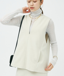 Rouge vif | 【セットアップ対応】メルトンベスト(ベスト)