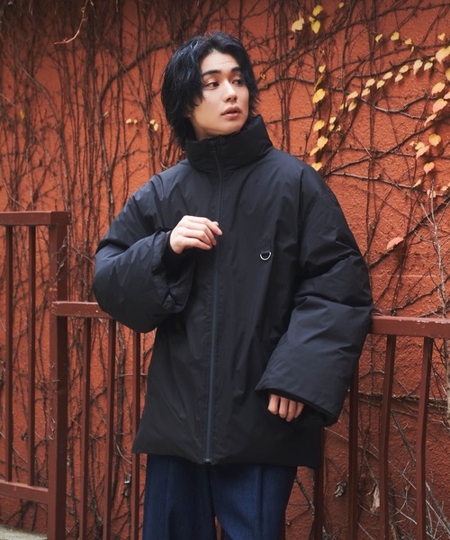 DOOPZ（ドープス）の「BOMBER SLEEVE HIGH NECK DOWN - ボンバースリーブハイネックダウン（ダウンジャケット/コート・メンズ・グレー/ブラック・LARGE/MEDIUM/SMALL）」の12枚目の写真