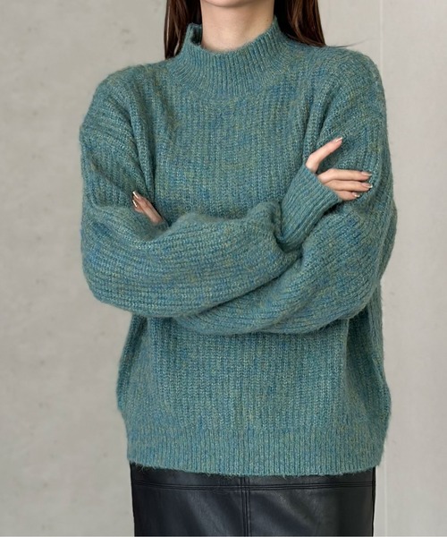 Per sist ence(パーシエンス)の「MIX糸アームウォーマー風ハイネックプルオーバー(ニット/セーター・レディース・ブラック/グリーン/アイボリー・FREE)」の20枚目の写真
