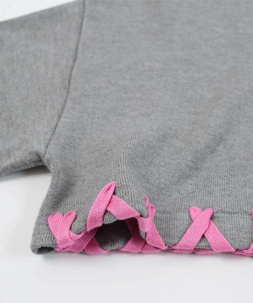 miette(ミエット)の「配色ステッチクロップドニットトップス(ニット/セーター・レディース・グレー/アイボリー/ネイビー/ブラック・FREE)」の17枚目の写真