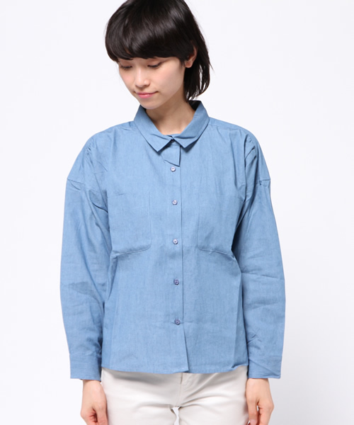 OUTLET（アウトレット）の「【who's who Chico】ワイドシャツ（シャツ/ブラウス・レディース・レッド/ブルー/ネイビー/カーキ/グリーン・FREE）」の15枚目の写真