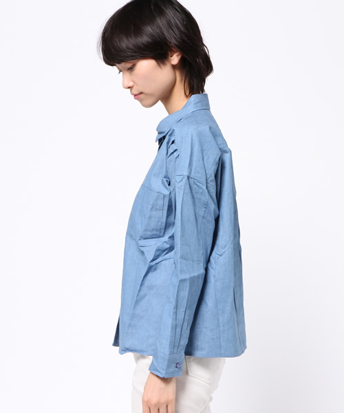 OUTLET（アウトレット）の「【who's who Chico】ワイドシャツ（シャツ/ブラウス・レディース・レッド/ブルー/ネイビー/カーキ/グリーン・FREE）」の16枚目の写真