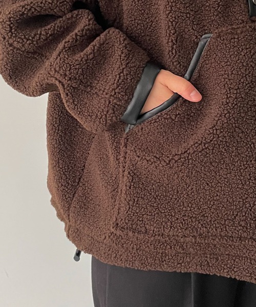 CANAL JEAN（キャナルジーン）の「RED CHOP WORKS　ボアプルオーバー（その他トップス・レディース・ブラック/ブラウン・ONE SIZE）」の16枚目の写真