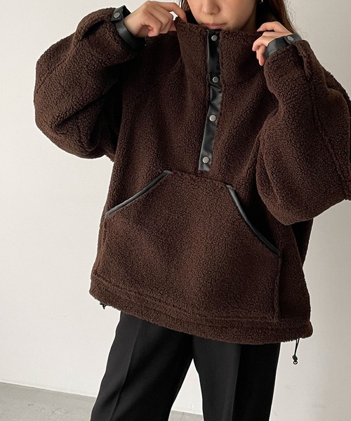 CANAL JEAN（キャナルジーン）の「RED CHOP WORKS　ボアプルオーバー（その他トップス・レディース・ブラック/ブラウン・ONE SIZE）」の20枚目の写真