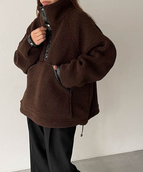 CANAL JEAN（キャナルジーン）の「RED CHOP WORKS　ボアプルオーバー（その他トップス・レディース・ブラック/ブラウン・ONE SIZE）」の21枚目の写真