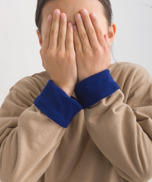 OMNES（オムネス）の「キッズ裏フリースあったか長袖Tシャツ（Tシャツ/カットソー・キッズ・ベージュ/ホワイト×ブラック/グレー×ホワイト/ホワイト・130/120/140/110/100）」の16枚目の写真