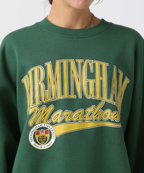 BAYFLOW(ベイフロー)の「カレッジロゴ裏毛プルオーバー(スウェット・レディース・マスタード/オリーブ/オートミール/ネイビー・FREE)」の5枚目の写真