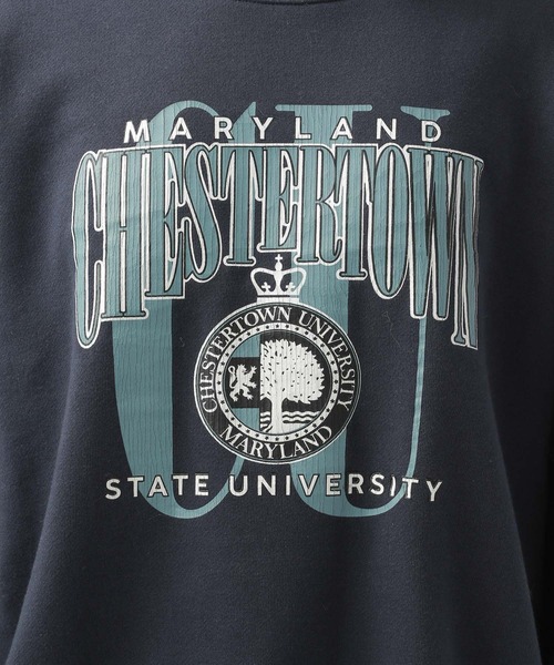 BAYFLOW(ベイフロー)の「カレッジロゴ裏毛プルオーバー(スウェット・レディース・マスタード/オリーブ/オートミール/ネイビー・FREE)」の13枚目の写真