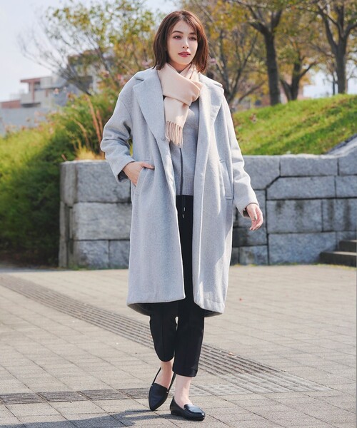 Tiaclasse（ティアクラッセ）の「【ウール100%】フリンジ付きマフラー