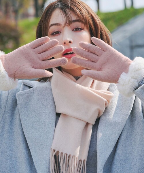 Tiaclasse（ティアクラッセ）の「【ウール100%】フリンジ付きマフラー