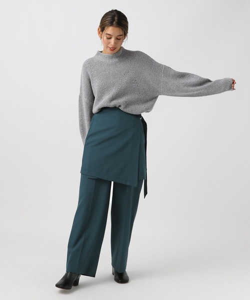 BAYFLOW（ベイフロー）の「スカートレイヤードパンツ（その他パンツ・レディース・グリーン/チャコール・SMALL/MEDIUM）」の7枚目の写真