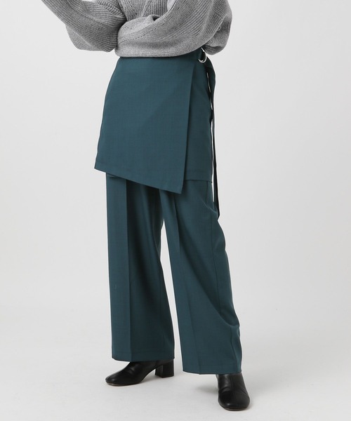 BAYFLOW（ベイフロー）の「スカートレイヤードパンツ（その他パンツ・レディース・グリーン/チャコール・SMALL/MEDIUM）」の11枚目の写真