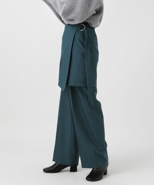 BAYFLOW（ベイフロー）の「スカートレイヤードパンツ（その他パンツ・レディース・グリーン/チャコール・SMALL/MEDIUM）」の13枚目の写真