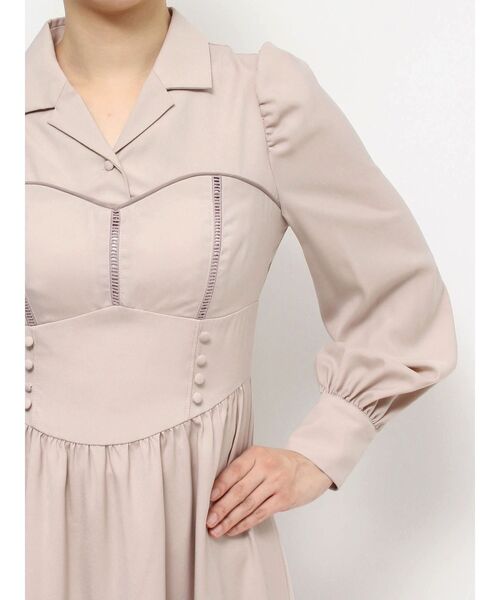 RESEXXY（リゼクシー）の「オープンカラーコルセットシャツワンピース  