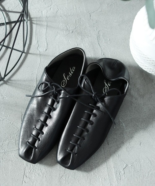 SESTO(セスト)の「スクエアトゥレースアップバブーシュパンプス(パンプス・レディース・シルバー/アイボリー/ブラック・23.5cm/22.5cm/24.5cm/23.0cm/24.0cm/25.0cm)」の16枚目の写真