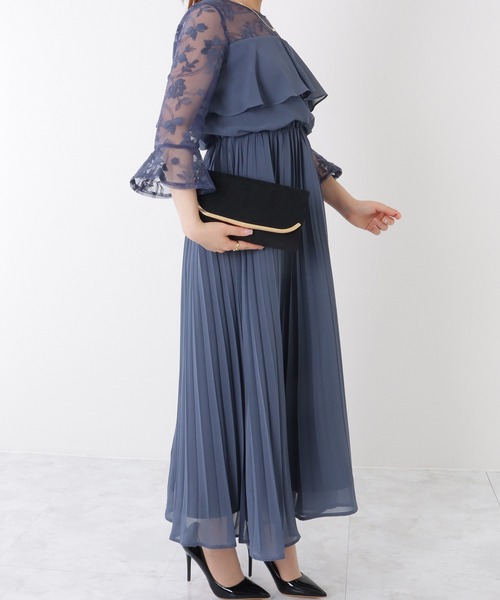 Lace Ladies(レースレディース)の「メタリック エッジ レース パーティー バッグ(クラッチバッグ・レディース・アイボリー/ブラック/グレー・FREE)」の7枚目の写真
