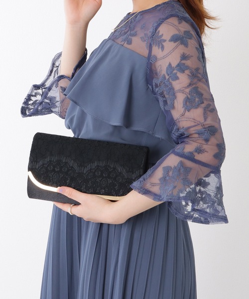 Lace Ladies(レースレディース)の「メタリック エッジ レース パーティー バッグ(クラッチバッグ・レディース・アイボリー/ブラック/グレー・FREE)」の8枚目の写真