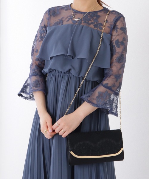 Lace Ladies(レースレディース)の「メタリック エッジ レース パーティー バッグ(クラッチバッグ・レディース・アイボリー/ブラック/グレー・FREE)」の11枚目の写真