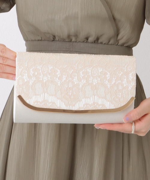 Lace Ladies(レースレディース)の「メタリック エッジ レース パーティー バッグ(クラッチバッグ・レディース・アイボリー/ブラック/グレー・FREE)」の20枚目の写真