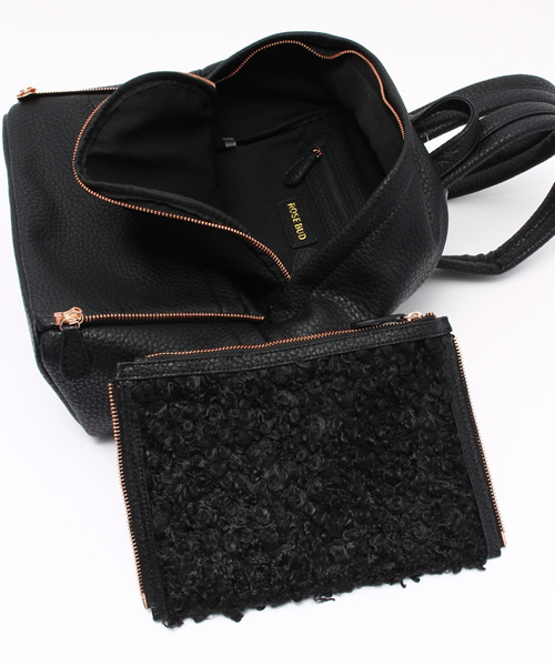 ROSE BUD（ローズバッド）の「【カタログ掲載】ボアフロントバックパック / (MR MODA) JXO14262 BOA FRONT BACKPACK[リュック]（バックパック/リュック・レディース・ライトグレー/ブラック・ONE SIZE）」の13枚目の写真