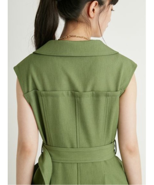 LILY BROWN（リリーブラウン）の「コルセットトレンチジレワンピース（ワンピース・レディース・グリーン/ベージュ/ネイビー・0/1）」の10枚目の写真