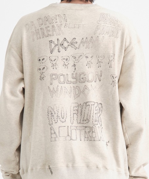 MIHARAYASUHIRO（ミハラヤスヒロ）の「【MIHARAYASUHIRO/ミハラヤスヒロ】DISTRESSED PULLOVER/ディストレスト プルオーバー（スウェット・メンズ・ブラック/ホワイト・46/44）」の12枚目の写真