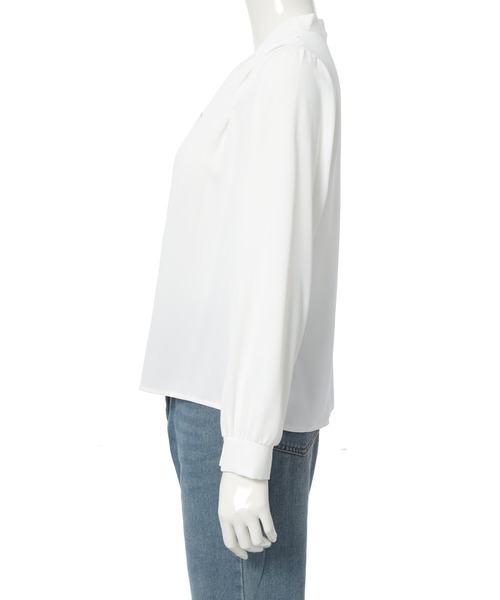 fifth（フィフス）の「パールデザインVネックブラウス（シャツ/ブラウス・レディース・ホワイト/ブラック・M）」の11枚目の写真