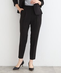 INDIVI | 【洗える／UVケア／接触冷感／SETUP可能】千鳥柄タックテーパードパンツ(スーツパンツ)