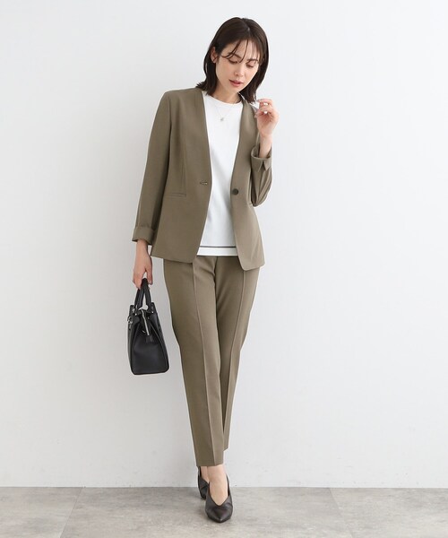 INDIVI ライトベージュ パンツスーツ INDIVI｜インディヴィのスーツパンツ（ベージュ系）通販 - ZOZOTOWN