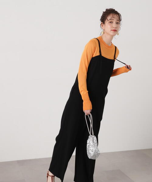 N.(N. Natural Beauty Basic)(エヌエヌナチュラルビューティーベーシック)の「◆【S Size Line】ベアサロペット(サロペット/オーバーオール・レディース・グレー/ブラック・SMALL/MEDIUM)」の4枚目の写真