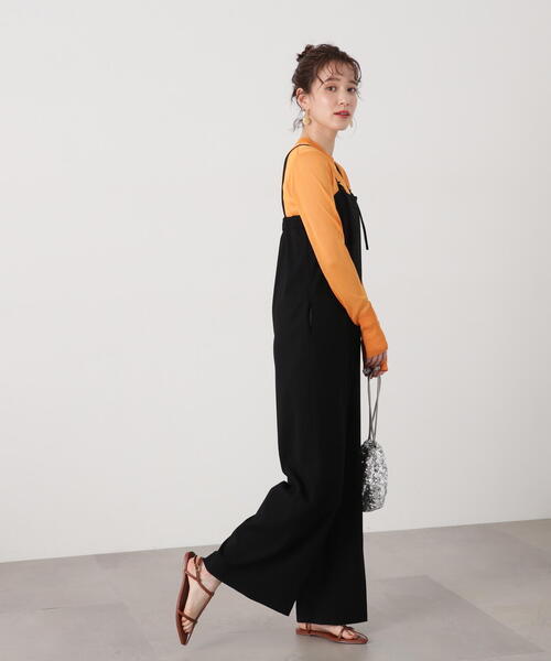 N.(N. Natural Beauty Basic)(エヌエヌナチュラルビューティーベーシック)の「◆【S Size Line】ベアサロペット(サロペット/オーバーオール・レディース・グレー/ブラック・SMALL/MEDIUM)」の6枚目の写真